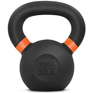 Yes4All Poedergecoate gietijzeren wedstrijd Kettlebell met brede handgrepen en platte bodems 10 kg/22 pond Yes4All Poedergecoate gietijzeren wedstrijd Kettlebell met brede handgrepen en platte bodems 10 kg/22 pond
