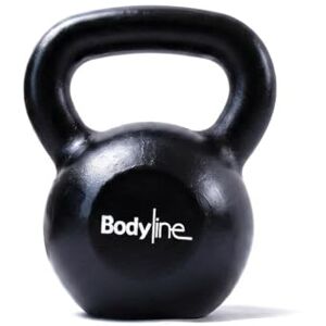 Bodyline gietijzeren kettlebell van 16 kg professionele Russische halter voor functionele training, sportschool en thuisfitness met ergonomische grip Bodyline gietijzeren kettlebell van 16 kg professionele Russische halter voor functionele training, sportschool en thuisfitness met ergonomische grip