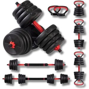 FFitness Verstelbare Halterset Om Te Bouwen Tot Halterstang 6-In-1 Kettlebell Push-Up Stand Verschillende Gewichten Beschikbaar 10-40 Kg (10) FFitness Verstelbare Halterset Om Te Bouwen Tot Halterstang 6-In-1 Kettlebell Push-Up Stand Verschillende Gewichten Beschikbaar 10-40 Kg (10)
