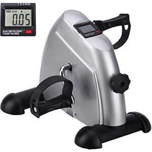 Uten Mini-hometrainer voor armen en benen met LCD-display, zilverkleurig, compact Uten Mini-hometrainer voor armen en benen met LCD-display, zilverkleurig, compact