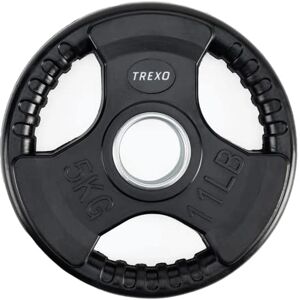 TREXO 5 kg belasting 24 cm diameter schijf met handgrepen gietijzer gecoat voor lange halters duurzame ergonomische schijf fitness krachttraining crossfit RW5 TREXO 5 kg belasting 24 cm diameter schijf met handgrepen gietijzer gecoat voor lange halters duurzame ergonomische schijf fitness krachttraining crossfit RW5