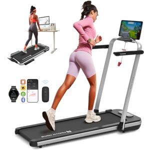 Mobvoi Home Loopband 3-in-1 Opvouwbare loopband 2,5 PK Voor Thuislooppad Draagbare loopmachine onder bureau met afstandsbediening LED-display voor thuis en op kantoor 120 kg 12 km/u, zilver Mobvoi Home Loopband 3-in-1 Opvouwbare loopband 2,5 PK Voor Thuislooppad Draagbare loopmachine onder bureau met afstandsbediening LED-display voor thuis en op kantoor 120 kg 12 km/u, zilver