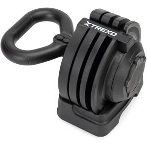 TREXO Kettlebell, verstelbaar, 12 kg, gietijzer voor veelzijdige oefeningen, professionele kettlebell met 16 instelbare weerstandsniveaus, zwart TREXO Kettlebell, verstelbaar, 12 kg, gietijzer voor veelzijdige oefeningen, professionele kettlebell met 16 instelbare weerstandsniveaus, zwart