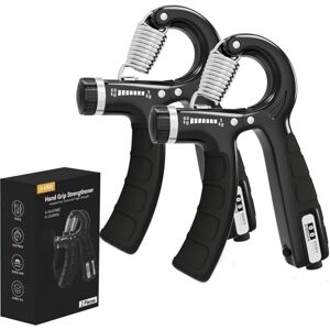 U-VKK Handtrainer, set van 2 handtrainers, onderarmtrainers, verstelbare handgreep, 5-60 kg, hand-onderarm, trainingsapparaat, gripkrachttrainer, antislip grip, voor sporters en herstel van de hand U-VKK Handtrainer, set van 2 handtrainers, onderarmtrainers, verstelbare handgreep, 5-60 kg, hand-onderarm, trainingsapparaat, gripkrachttrainer, antislip grip, voor sporters en herstel van de hand