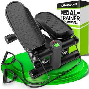 Ultrasport 2-in-1 Premium Mini Stepper met Weerstandsbanden Fitness Stepper voor Training met Antislip Pedalen en LCD-Scherm, Stepper voor Thuisgebruik en Volledige Lichaam Cardio Training Ultrasport 2-in-1 Premium Mini Stepper met Weerstandsbanden Fitness Stepper voor Training met Antislip Pedalen en LCD-Scherm, Stepper voor Thuisgebruik en Volledige Lichaam Cardio Training