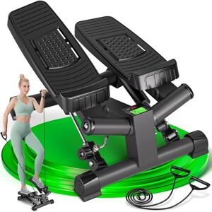 Ultrasport 2-in-1 Premium Mini Stepper met Weerstandsbanden Fitness Stepper voor Training met Antislip Pedalen en LCD-Scherm, Stepper voor Thuisgebruik en Volledige Lichaam Cardio Training Ultrasport 2-in-1 Premium Mini Stepper met Weerstandsbanden Fitness Stepper voor Training met Antislip Pedalen en LCD-Scherm, Stepper voor Thuisgebruik en Volledige Lichaam Cardio Training
