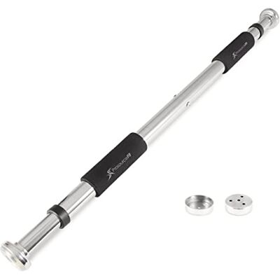 ProSource Fit Heavy Duty deuropening optrekstang, verstelbaar met schuimgrepen voor thuistrainingen ProSource Fit Heavy Duty deuropening optrekstang, verstelbaar met schuimgrepen voor thuistrainingen