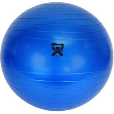 CanDo Opblaasbare oefenbal blauw 85 cm, duurzame extra dikke antislip stabiliteitsbal voor core workouts, yoga, pilates, actief zitten, fysiotherapie, zwangerschap, thuisgym, flexibiliteit CanDo Opblaasbare oefenbal blauw 85 cm, duurzame extra dikke antislip stabiliteitsbal voor core workouts, yoga, pilates, actief zitten, fysiotherapie, zwangerschap, thuisgym, flexibiliteit