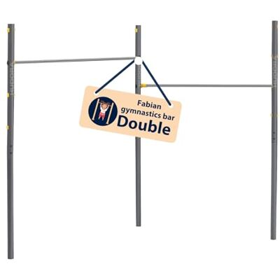 HUDORA Turnrek Fabian Standard/Pro eenvoudige, dubbele turnstang voor kinderen en volwassenen 4-voudig in hoogte verstelbare gymnastiekstang belastbare outdoor fitnessstang voor maximaal 100 kg HUDORA Turnrek Fabian Standard/Pro eenvoudige, dubbele turnstang voor kinderen en volwassenen 4-voudig in hoogte verstelbare gymnastiekstang belastbare outdoor fitnessstang voor maximaal 100 kg