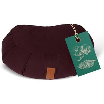 #DoYourYoga Yoga kussen »Ganesh« halve maan meditatiekussen met bio-organische Spelt vulling 45x30x14 cm aardebruin #DoYourYoga Yoga kussen »Ganesh« halve maan meditatiekussen met bio-organische Spelt vulling 45x30x14 cm aardebruin