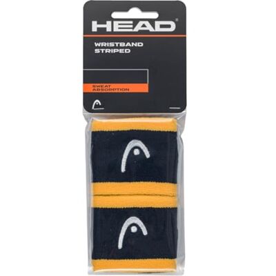 HEAD Unisex Volwassenen Polsband Gestreept 2.5, Navy/Banana, 2,5 inch HEAD Unisex Volwassenen Polsband Gestreept 2.5, Navy/Banana, 2,5 inch