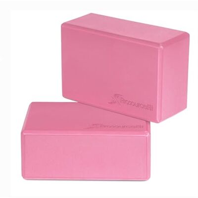 ProSource Fit Foam Yoga Blokken, Hoge Dichtheid EVA Yoga Bakstenen 4 "x 6" x 9" (Set van 2) ProSource Fit Foam Yoga Blokken, Hoge Dichtheid EVA Yoga Bakstenen 4 "x 6" x 9" (Set van 2)
