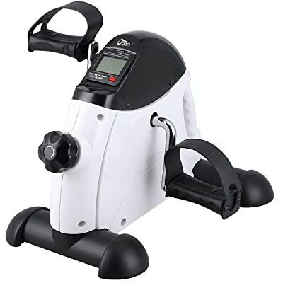 Uten Mini hometrainer, fitnessapparaat met instelbare weerstand met antislipmat, mini-fiets-arm en beentrainer voor thuis en kantoor, instelbaar Uten Mini hometrainer, fitnessapparaat met instelbare weerstand met antislipmat, mini-fiets-arm en beentrainer voor thuis en kantoor, instelbaar