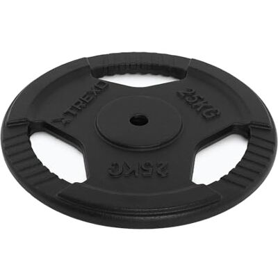 TREXO TRX-ICP001 25 kg gietijzeren halterschijf universeel, duurzaam, met ergonomische handgrepen, compatibel met lange halters en handgrepen voor kracht- en functionele training TREXO TRX-ICP001 25 kg gietijzeren halterschijf universeel, duurzaam, met ergonomische handgrepen, compatibel met lange halters en handgrepen voor kracht- en functionele training