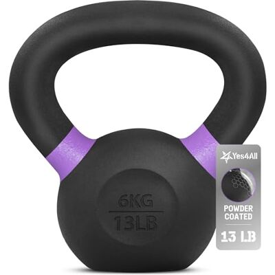 Yes4all EVZU Veelkleurige Gietijzeren Kettlebell - Kracht & Veelzijdigheid Yes4all EVZU Veelkleurige Gietijzeren Kettlebell - Kracht & Veelzijdigheid