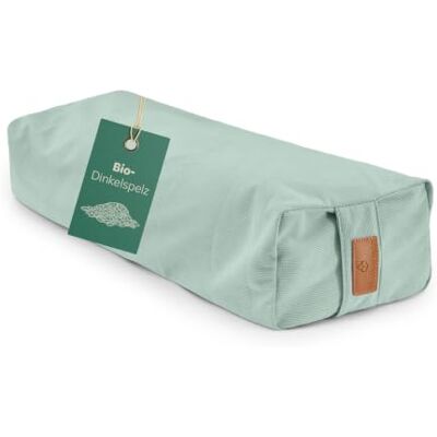 #DoYourYoga Yoga Bolster van Corduroy Paravati met biologische spelt (KBA) 67 cm x 13 cm meditatiekussen, zitkussen, Zafukussen voor Yin Yoga wasbare hoes pastelgroen #DoYourYoga Yoga Bolster van Corduroy Paravati met biologische spelt (KBA) 67 cm x 13 cm meditatiekussen, zitkussen, Zafukussen voor Yin Yoga wasbare hoes pastelgroen