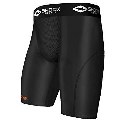 Shock Doctor ShockDoctor Herren Tiefschutz Kompressions Short mit Cup Tasche ohne Cup, Black, XXL, 220-BK Shock Doctor ShockDoctor Herren Tiefschutz Kompressions Short mit Cup Tasche ohne Cup, Black, XXL, 220-BK