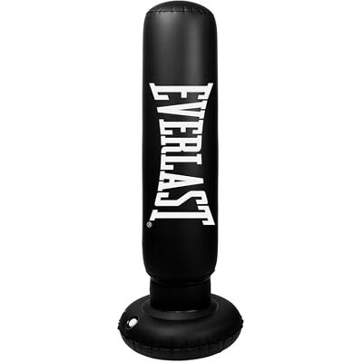 Everlast Vrijstaande opblaasbare bokszak met doelsysteem en luchtpomp, trainingsuitrusting voor kinderen met stabiele waterbasis, duurzame pvc-voetenzak voor fitness en Everlast Vrijstaande opblaasbare bokszak met doelsysteem en luchtpomp, trainingsuitrusting voor kinderen met stabiele waterbasis, duurzame pvc-voetenzak voor fitness en