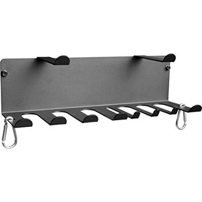Lovind Weerstandsbanden rek wandmontage Home Gym apparatuur opbergrek voor weerstandsbanden, springtouwen, yogamat, schuimroller, kettingen, 41,9 cm, zwart Lovind Weerstandsbanden rek wandmontage Home Gym apparatuur opbergrek voor weerstandsbanden, springtouwen, yogamat, schuimroller, kettingen, 41,9 cm, zwart