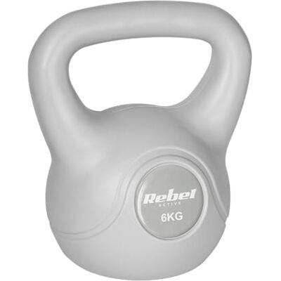 Rebel Electro Kettlebell Bitumineus 6kg RBA-2322G-06 Grijs Rebel Electro Kettlebell Bitumineus 6kg RBA-2322G-06 Grijs