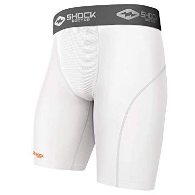 Shock Doctor ShockDoctor Herren Tiefschutz Kompressions Short mit Cup Tasche ohne Cup, White, M, 220-WH Shock Doctor ShockDoctor Herren Tiefschutz Kompressions Short mit Cup Tasche ohne Cup, White, M, 220-WH