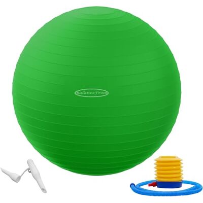 Fitvids BalanceFrom Anti-burst en slipbestendige oefenbal, yogabal, fitnessbal, geboortebal met snelpomp, 2 lb capaciteit (68-75 cm, XL, groen) Fitvids BalanceFrom Anti-burst en slipbestendige oefenbal, yogabal, fitnessbal, geboortebal met snelpomp, 2 lb capaciteit (68-75 cm, XL, groen)