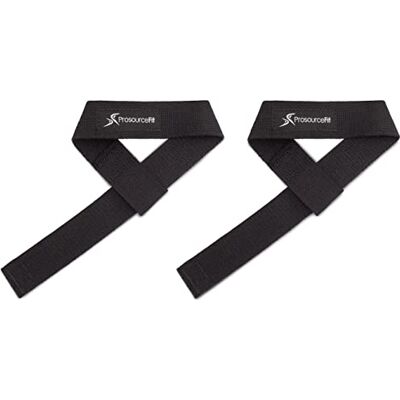 ProSource Fit Paar gewichtheffen voor mannen en vrouwen, verstelbare katoenen bandjes voor verbeterde grip, zwart ProSource Fit Paar gewichtheffen voor mannen en vrouwen, verstelbare katoenen bandjes voor verbeterde grip, zwart