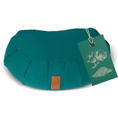 #DoYourYoga Yoga kussen »Ganesh« halve maan meditatiekussen met bio-organische Spelt vulling 45x30x14 cm donkergroen #DoYourYoga Yoga kussen »Ganesh« halve maan meditatiekussen met bio-organische Spelt vulling 45x30x14 cm donkergroen