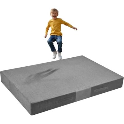 VEVOR Sensorisch tapijt voor kinderen met wasbare overtrek, sensorisch kussen voor kinderen en volwassenen, valmatras ter bescherming van het klimmen in de sportschool, grijs VEVOR Sensorisch tapijt voor kinderen met wasbare overtrek, sensorisch kussen voor kinderen en volwassenen, valmatras ter bescherming van het klimmen in de sportschool, grijs