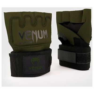 Venum Contact Handschoen Gelbandage - Khaki Schwarz XS Venum Contact Handschoen Gelbandage - Khaki Schwarz XS