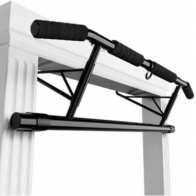 Relaxdays optrekstang voor deurkozijn, 150 kg, in te hangen, zwart zonder boren, staal, pull-ups, push-ups Relaxdays optrekstang voor deurkozijn, 150 kg, in te hangen, zwart zonder boren, staal, pull-ups, push-ups