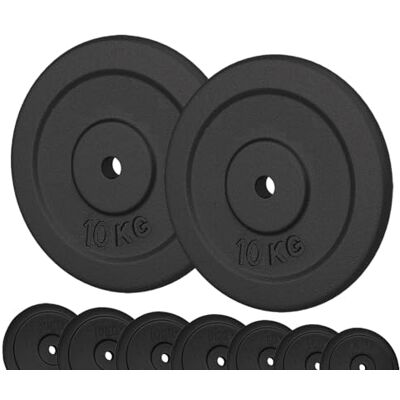 G5 HT SPORT Gietijzeren halterschijven Ø gat 25 mm, voor sportschool en thuisgym van 0,5 tot 20 kg voor halters en lange halters (2 x 10 kg). G5 HT SPORT Gietijzeren halterschijven Ø gat 25 mm, voor sportschool en thuisgym van 0,5 tot 20 kg voor halters en lange halters (2 x 10 kg).