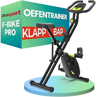 Ultrasport F-Bike Pro Opvouwbare Hometrainer met 150 kg Draagvermogen, 16 Weerstandsniveaus, APP-functie, Extra Stil met Relax-schuimzadel Fiets voor Thuisgebruik, Stationaire Fiets, Groen-Zwart Ultrasport F-Bike Pro Opvouwbare Hometrainer met 150 kg Draagvermogen, 16 Weerstandsniveaus, APP-functie, Extra Stil met Relax-schuimzadel Fiets voor Thuisgebruik, Stationaire Fiets, Groen-Zwart
