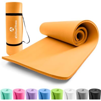 #DoYourFitness x World Fitness Jivan Fitnessmat, 183 x 61 x 2 cm, ftalaatvrij en antislip, gymnastiekmat ideaal voor yoga, pilates, fitness, outdoor in de studio en thuis, oranje #DoYourFitness x World Fitness Jivan Fitnessmat, 183 x 61 x 2 cm, ftalaatvrij en antislip, gymnastiekmat ideaal voor yoga, pilates, fitness, outdoor in de studio en thuis, oranje