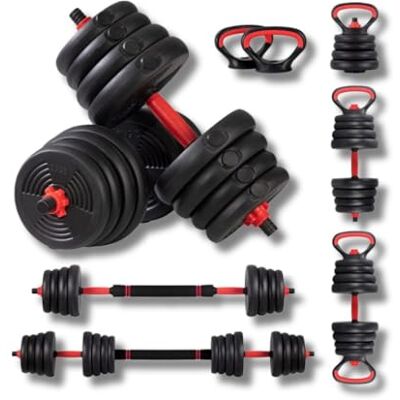 FFitness Verstelbare Halterset Om Te Bouwen Tot Halterstang 6-In-1 Kettlebell Push-Up Stand Verschillende Gewichten Beschikbaar 10-40 Kg (10) FFitness Verstelbare Halterset Om Te Bouwen Tot Halterstang 6-In-1 Kettlebell Push-Up Stand Verschillende Gewichten Beschikbaar 10-40 Kg (10)