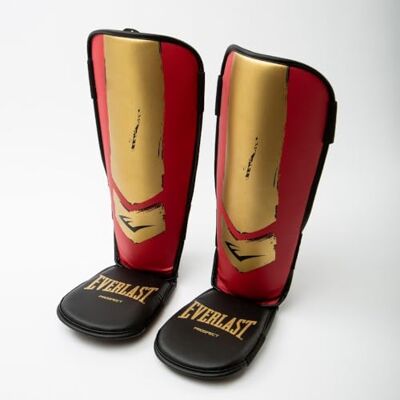 Everlast Prospect scheenbeschermers voor kinderen, kickboksen, Muay Thai scheenbeschermers, spanningsbescherming, jeugd, vechtsport, training, schokabsorberend, tweedelig Everlast Prospect scheenbeschermers voor kinderen, kickboksen, Muay Thai scheenbeschermers, spanningsbescherming, jeugd, vechtsport, training, schokabsorberend, tweedelig
