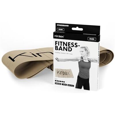 Kintex Fitnessband, 2,5 m x 15 cm, gymnastiekband in 7 diktes, 100% latex, draagbare trainingsband Kintex Fitnessband, 2,5 m x 15 cm, gymnastiekband in 7 diktes, 100% latex, draagbare trainingsband