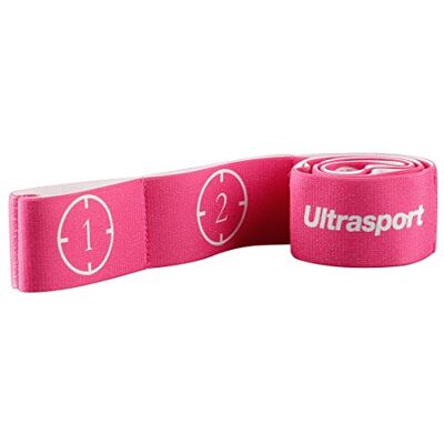 Ultrasport Elastische band, fitnessband voor thuis en in de sportschool, verstevigt de spieren, met opdruk 1-8 voor verschillende moeilijkheidsgraden, tot 10 kg, roze Ultrasport Elastische band, fitnessband voor thuis en in de sportschool, verstevigt de spieren, met opdruk 1-8 voor verschillende moeilijkheidsgraden, tot 10 kg, roze