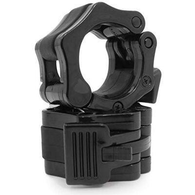 ProSource Fit Olympische halterklemmen met snelsluiting, paar duurzame halterklemmen voor krachttraining, gewichtheffen, powerlifting, zwart ProSource Fit Olympische halterklemmen met snelsluiting, paar duurzame halterklemmen voor krachttraining, gewichtheffen, powerlifting, zwart