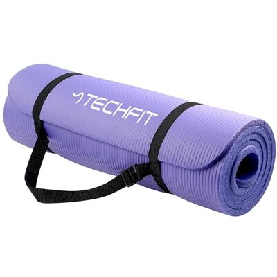 TechFit Fitness Professionele yogamat – ideaal voor gymnastiek thuis, vloeroefeningen, camping, stretching, pilates, 10 mm, paars TechFit Fitness Professionele yogamat – ideaal voor gymnastiek thuis, vloeroefeningen, camping, stretching, pilates, 10 mm, paars
