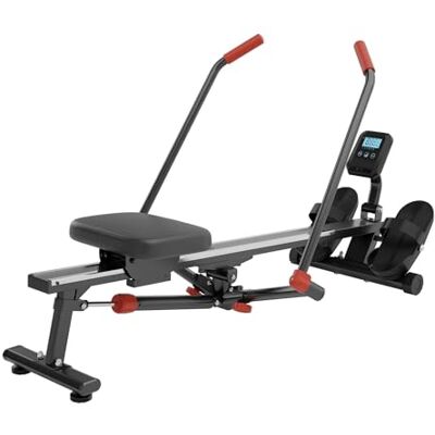 Ultrasport opvouwbare roeimachine voor thuis, 12 weerstandsniveaus, extra stil, tot 110 kg, gecertificeerd, compacte roeitrainer Ultrasport opvouwbare roeimachine voor thuis, 12 weerstandsniveaus, extra stil, tot 110 kg, gecertificeerd, compacte roeitrainer
