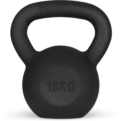 Athlyt Gietijzeren Kettlebell, 16kg, Zwart Athlyt Gietijzeren Kettlebell, 16kg, Zwart