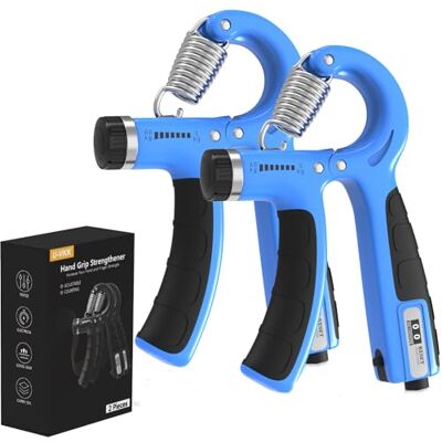 U-VKK Handtrainer, set van 2 handtrainers, onderarmtrainers, verstelbare handgreep, 5-60 kg, hand-onderarm, trainingsapparaat, gripkrachttrainer U-VKK Handtrainer, set van 2 handtrainers, onderarmtrainers, verstelbare handgreep, 5-60 kg, hand-onderarm, trainingsapparaat, gripkrachttrainer