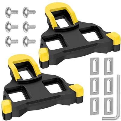 Ambienden SPD SL Cleats voor fietsschoenen, high-performance SPD-pedalen, 6° float, compatibel met SH10/SH11/SH12/PC-systemen, voor outdoor fietsen en indoor fitness training Ambienden SPD SL Cleats voor fietsschoenen, high-performance SPD-pedalen, 6° float, compatibel met SH10/SH11/SH12/PC-systemen, voor outdoor fietsen en indoor fitness training