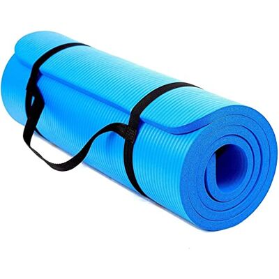 TechFit Professionele yogamat: ideaal voor de sportschool thuis, vloeroefeningen, camping, stretching, pilates 10 en 15 mm (10 mm, blauw) TechFit Professionele yogamat: ideaal voor de sportschool thuis, vloeroefeningen, camping, stretching, pilates 10 en 15 mm (10 mm, blauw)