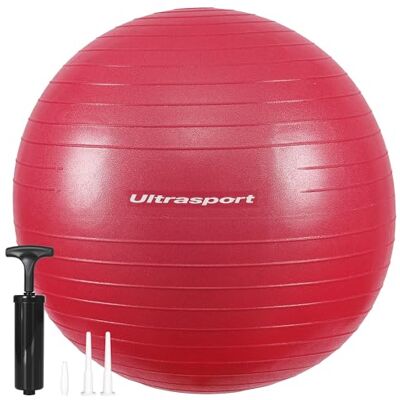 Ultrasport Fitnessbal 55 cm voor Pilates, Yoga, Zwangerschap, Bevalling, Fysiotherapie en Gym, Tot 300 kg, Antislip, Anti-Burst Technologie incl. Pomp, bordeaux Ultrasport Fitnessbal 55 cm voor Pilates, Yoga, Zwangerschap, Bevalling, Fysiotherapie en Gym, Tot 300 kg, Antislip, Anti-Burst Technologie incl. Pomp, bordeaux