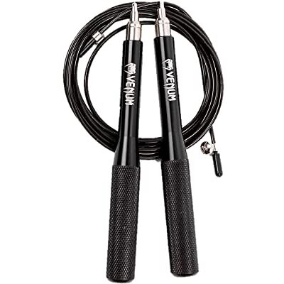 Venum Thunder EVO Jump Rope - Zwart - 3 m - Aluminium handgrepen Venum Thunder EVO Jump Rope - Zwart - 3 m - Aluminium handgrepen