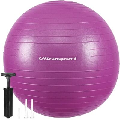 Ultrasport Fitnessbal 55 cm voor Pilates, Yoga, Zwangerschap, Bevalling, Fysiotherapie en Gym, Tot 300 kg, Antislip, Anti-Burst Technologie incl. Pomp – rood Ultrasport Fitnessbal 55 cm voor Pilates, Yoga, Zwangerschap, Bevalling, Fysiotherapie en Gym, Tot 300 kg, Antislip, Anti-Burst Technologie incl. Pomp – rood