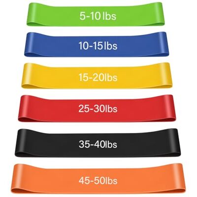 VynyQoo Weerstandsbanden(Set van 6), 6 Weerstandsniveaus (5–50 lbs), Fitness Elastieken van Natuurlijk Latex, Resistance Bands Set voor Vrouwen en Mannen, Ideaal voor Thuis, Gym, Yoga, Krachttraining VynyQoo Weerstandsbanden(Set van 6), 6 Weerstandsniveaus (5–50 lbs), Fitness Elastieken van Natuurlijk Latex, Resistance Bands Set voor Vrouwen en Mannen, Ideaal voor Thuis, Gym, Yoga, Krachttraining