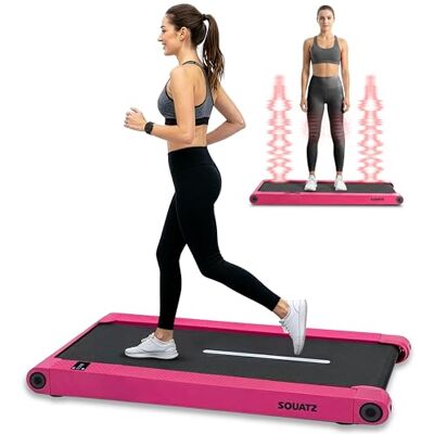 SQUATZ 2-in-1 Loopband Walking Pad met Trillingsplaten – Compacte Onder-Bureau Loopband met Afstandsbediening, LED Display, Antislip Loopband, Stille 1,0 HP Motor voor Thuis- of Kantoorworkouts SQUATZ 2-in-1 Loopband Walking Pad met Trillingsplaten – Compacte Onder-Bureau Loopband met Afstandsbediening, LED Display, Antislip Loopband, Stille 1,0 HP Motor voor Thuis- of Kantoorworkouts